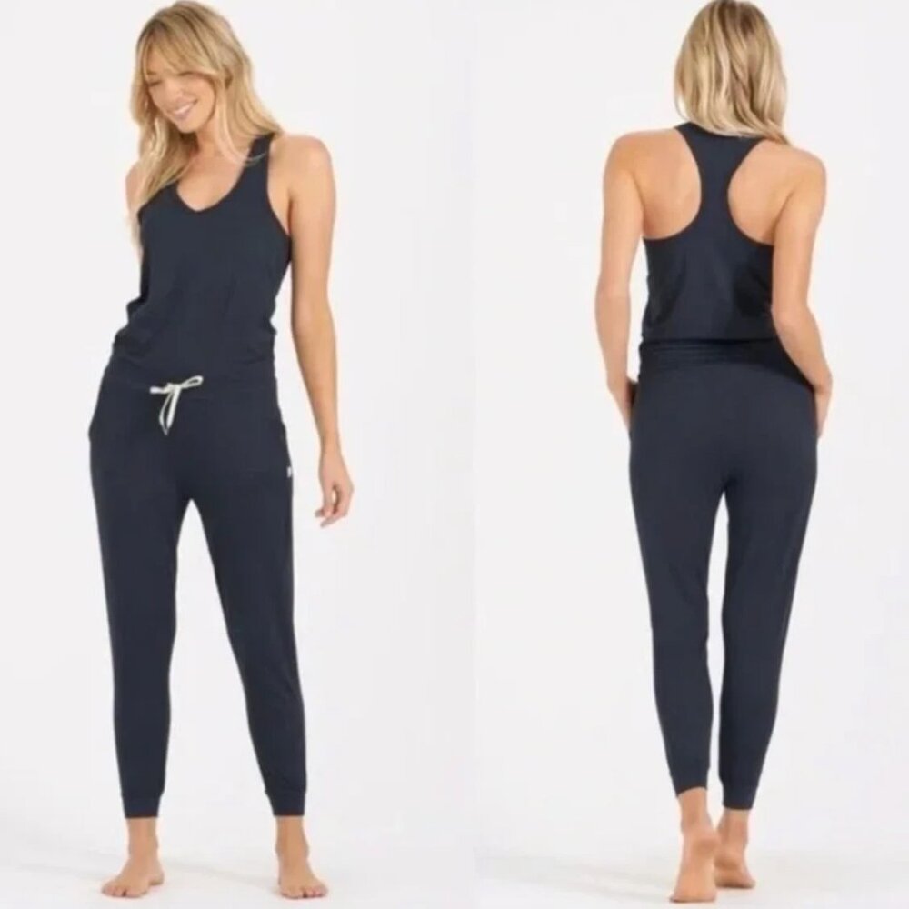 Vuori Women's Lux Jumpsuit Navy Blue size M NWOT
